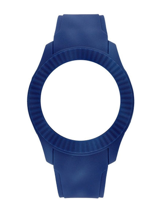 WATX & CO Καουτσούκ Λουράκι Μπλε 43mm