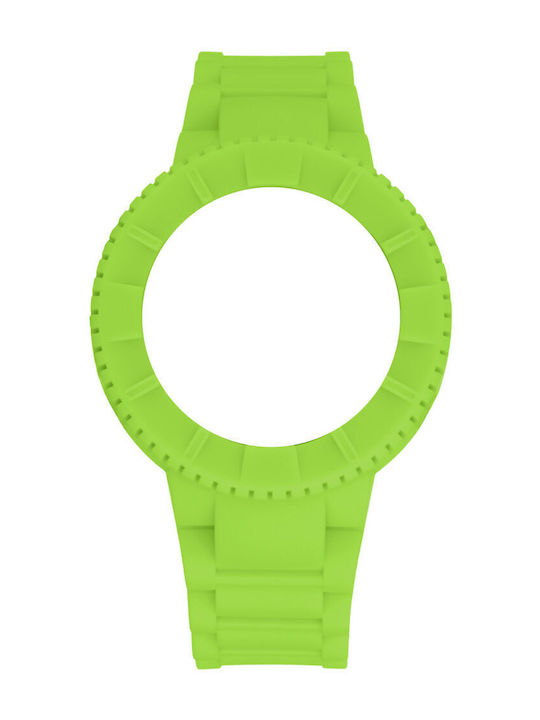 WATX & CO Καουτσούκ Λουράκι Πράσινο 43mm