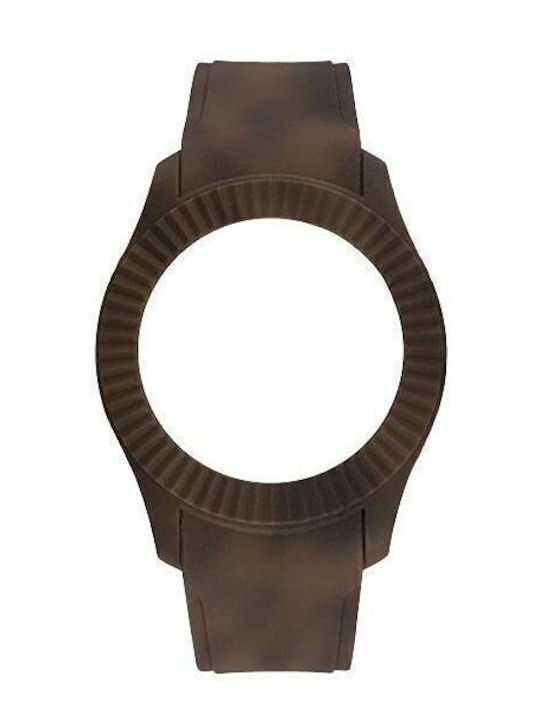 WATX & CO Καουτσούκ Λουράκι Καφέ 43mm