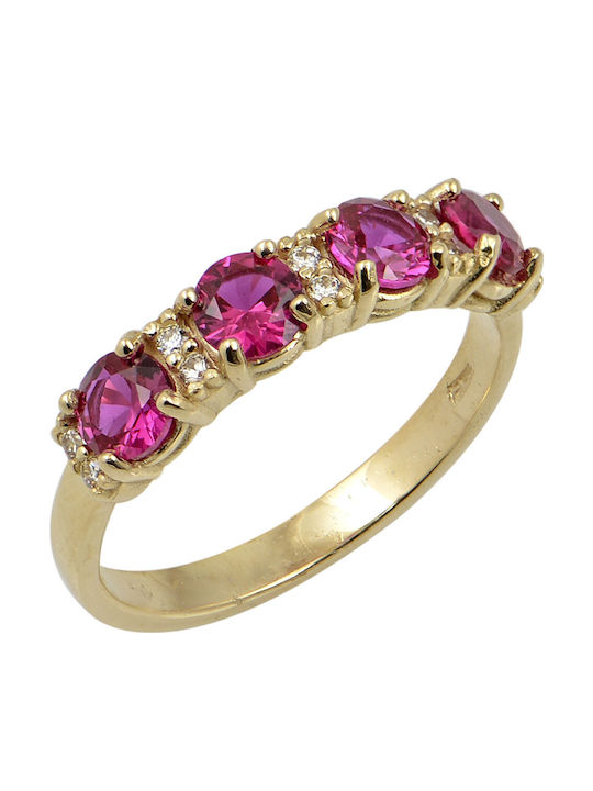 FenixJewelry Damen Ring mit Zirkonia aus Gold 14K