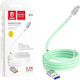 Denmen USB 2.0 Cable USB-C male - USB-A Green 1m (29366)