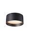 VK Lighting Πλαφονιέρα Οροφής με Ενσωματωμένο LED σε Μαύρο χρώμα 18.5εκ.