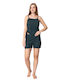 Damen Pyjama Shorts Pijamood Luna Petrol