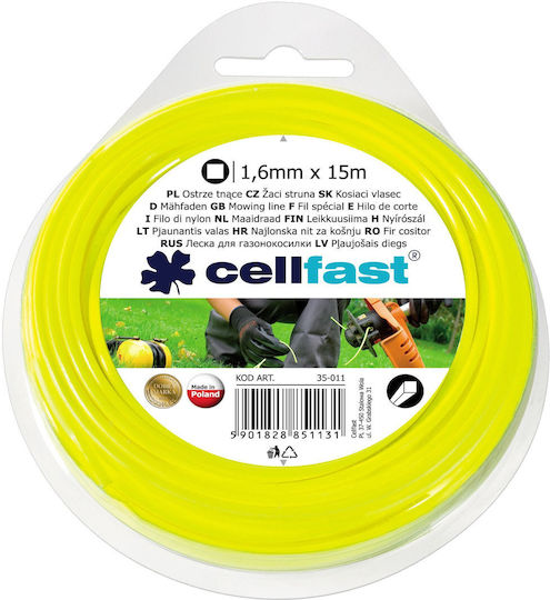 Cellfast 35-011 Μεσινέζα Τετράγωνη Μήκους 15m και Πάχους 1.6mm