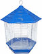 Vogelkäfig Polygon Design 38x22x42cm. Hellblau