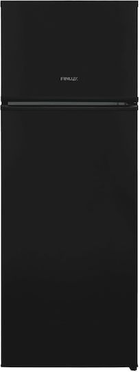 Finlux Kühlschrank mit Doppeltür 213Es H144xB54xT57cm. Schwarz FXRA 260BE
