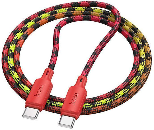 Hoco Verbindung Strength USB 2.0 Kabel USB-C männlich - USB-C 60W Rot 1.2m (X85-USB-To-Type-C-Red)