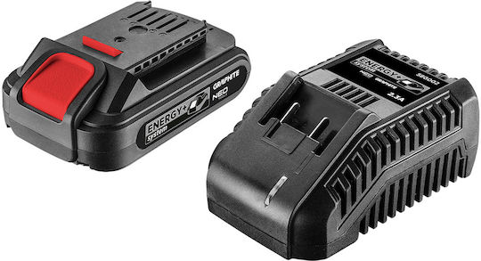 Graphite Werkzeugbatterie Lithium 18V mit Kapazität 2Ah