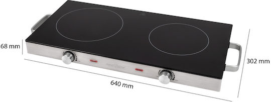 Profi Cook PC-DKP 1211 Countertop Burner Keramik Double Schwarz