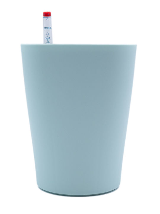Πλαστική Γλάστρα Αυτοποτιζόμενη σε Τετράγωνο Σχήμα 14.5x18cm Γαλάζια 02.01.01-0017-LBLUE
