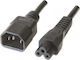 Manhattan IEC C5 / IEC C14 - IEC C5 / IEC C14 Cable 1.8m Μαύρο 339360
