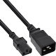 InLine IEC C20 / IEC C13 - IEC C20 / IEC C13 Cable 3m Μαύρο 16659E