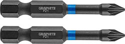 Graphite Σετ 2 Μύτες Κατσαβιδιού Σταυρός 56H521