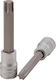 Teng Tools Long Walnut with Torx Head and Socket 1/2'' T20x100mm