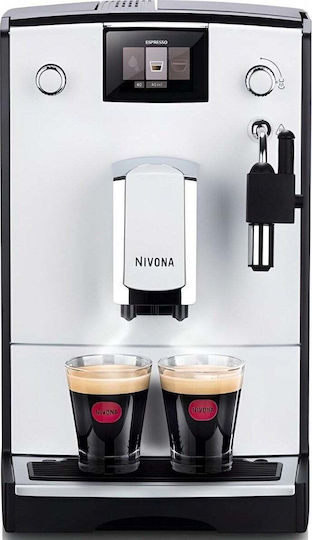 Nivona NICR 560 Αυτόματη Μηχανή Espresso 1455W Πίεσης 15bar με Μύλο Άλεσης Ασημί