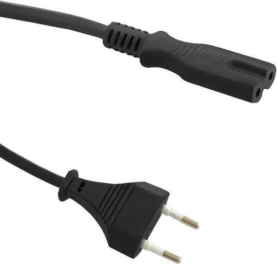 Захранващ кабел Qoltec Ac 2pin S0z/st2 1.4m Черен