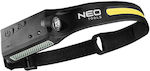 Neo Tools Επαναφορτιζόμενος Φακός Κεφαλής LED Αδιάβροχος IPX4 με Μέγιστη Φωτεινότητα 350lm