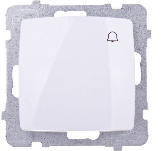 Ospel Wall Push Bell Button White ŁP-6S/m/00