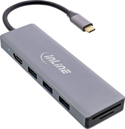InLine USB-A Docking Station mit HDMI 4K PD Mehrfarbig (33271O)