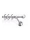 Frans Metallic Curtain Pole Bilia Single Φ25mm 160cm Nickel Satin