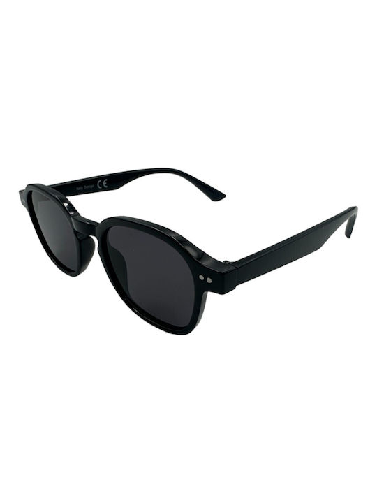 V-store Sunglasses with Black Plastic Frame and Black Lens 2333BLACK