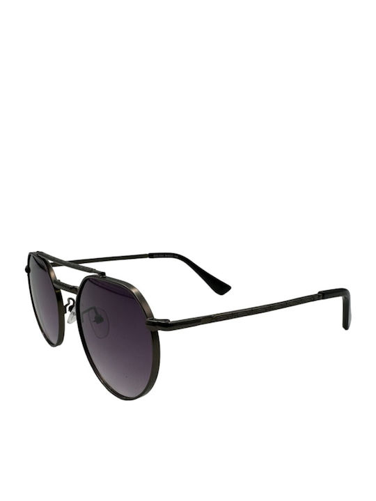V-store Unisex Sunglasses with Black Metal Frame and Black Gradient Lens 80-800PURPLE