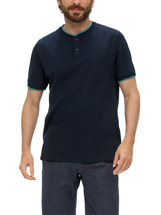 S.Oliver Men's Blouse Polo Blue