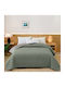 Melinen Renzo Coverlet Single Microfiber Aqua / Dark Grey 160x240cm