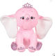 Plüschelefant Spielzeug Rosa Glitzerkrone 32cm