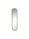 Inart Baris Wall Mirror Full Length Oval with Gold Metallic Frame 160x40cm 1pcs