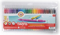 Set Koh-i-noor Carioca cu 2 capete, 30 culori