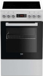 Beko Aragaz 55lt cu Plite Ceramice L50cm. White