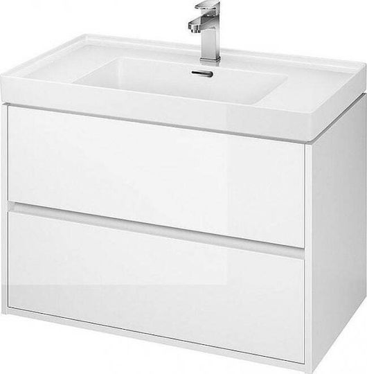 Cersanit Πάγκος με Νιπτήρα Μ79.4xΒ45xΥ53.3cm Λευκός