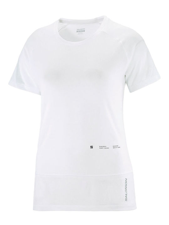 Salomon Cross Γυναικείο Αθλητικό T-shirt Fast Drying Λευκό