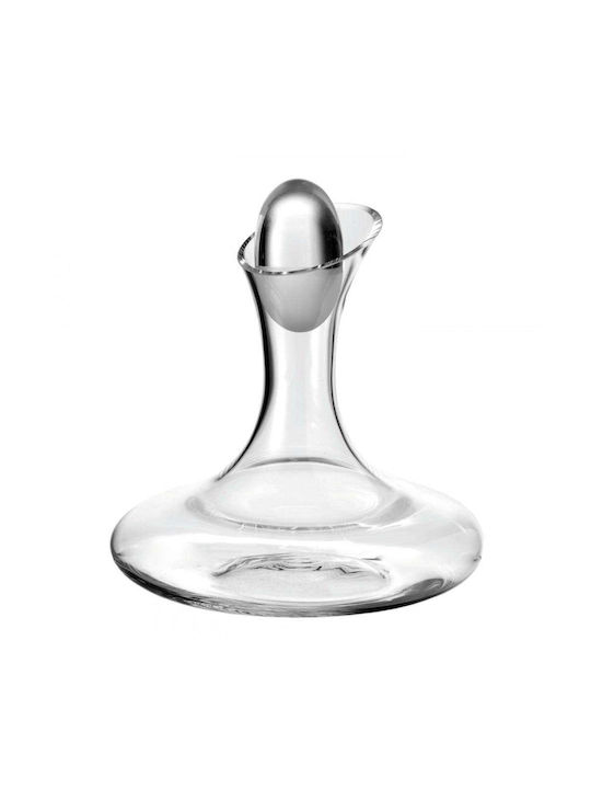 Leonardo Glas Karaffe zum Servieren Wein 22.5cm mit Verschluss Transparent 1300ml 1Stück