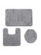 Αντιολισθητικό Σετ Πατάκια Μπάνιου ZE1AG43QWS91L Light Grey 3τμχ