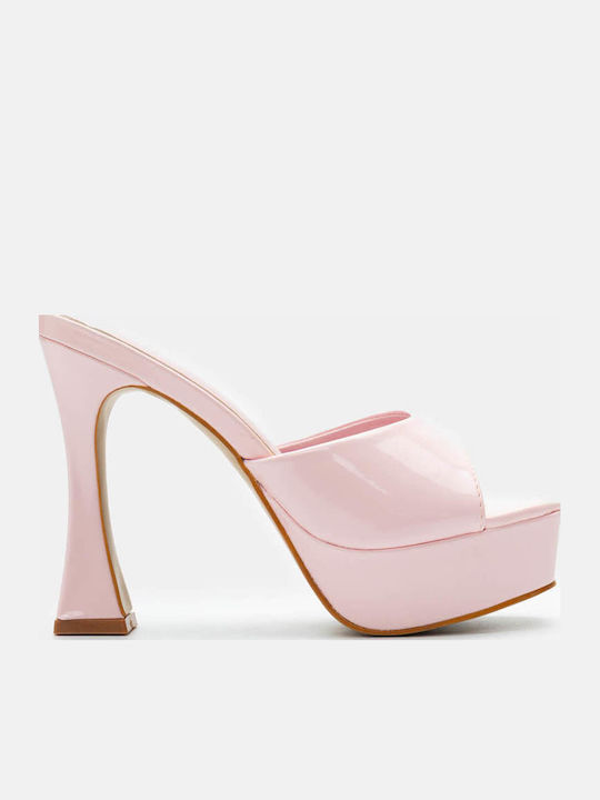 Luigi Mules from Patent Leather with Chunky Hig...