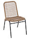 Scaun de exterior Aluminiu Spano Cărbune de lemn 46x59x80cm