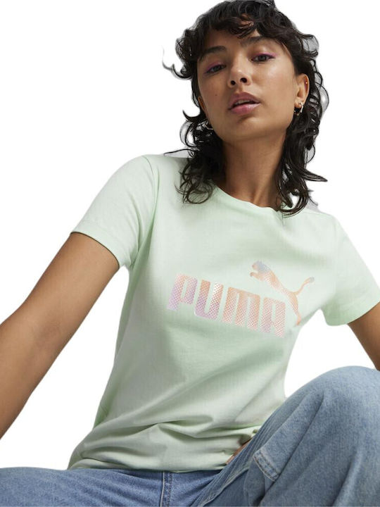 Puma Ess+ Γυναικεία Καλοκαιρινή Μπλούζα Fresh Mint