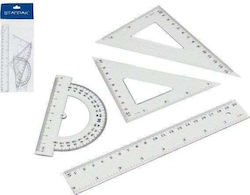 Starpack Geometry Set 4 Transparent Rulers