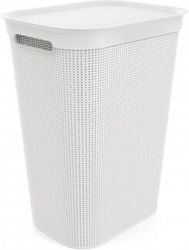 Rotho Babydesign Plastic Laundry Basket 50lt with Cap 43.1x34x52.9cm White