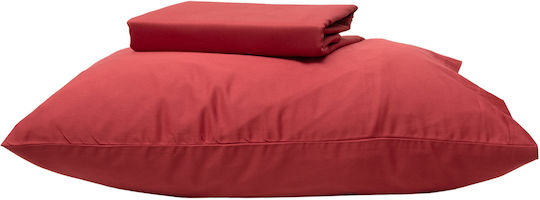 Anna Riska Fashion Σετ Μαξιλαροθήκες Oxford 1 Deep Red 50x70εκ.