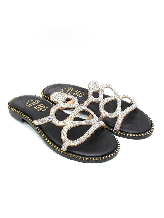 Ipodima Leder Damen Flache Sandalen