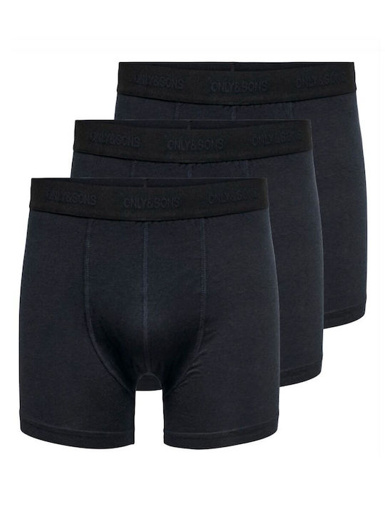 Only & Sons Herren Boxershorts Black 3Packung