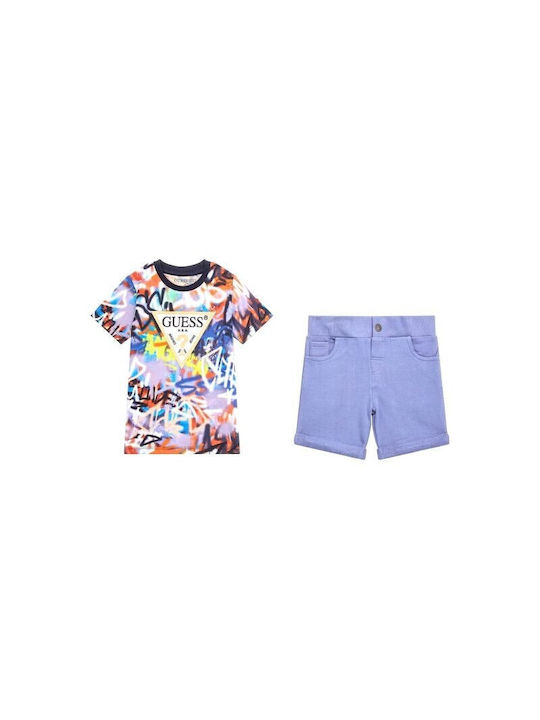 Guess Kinder Set mit Shorts Sommer 2Stück Blau