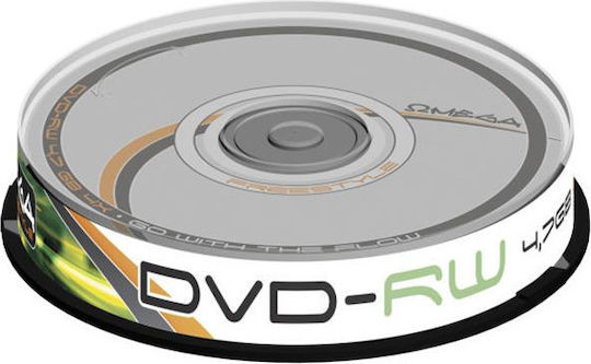 Omega Επανεγγράψιμα DVD-RW 4x 4.7GB Cake Box 10τμχ