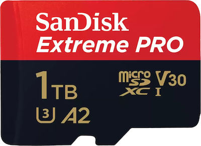 Sandisk Extreme Pro microSDXC 1.0TB Klasse 10 U3 V30 A2 UHS-I mit Adapter