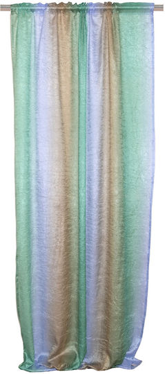 Viopros Curtain With Pencil Pleat Blue 270x280cm
