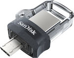 Sandisk Ultra Dual 128GB USB 3.0 SSD Stick mit Verbindung USB-A & Micro-USB-B Gray