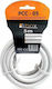 Libox Καλώδιο Κεραίας Coax male - Coax female Λευκό 5m (PCC05) 1τμχ